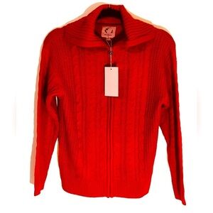 Rose Collective Red Cable Knit Sweater! NWT Size L